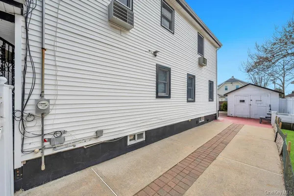 a view of a house with a patio