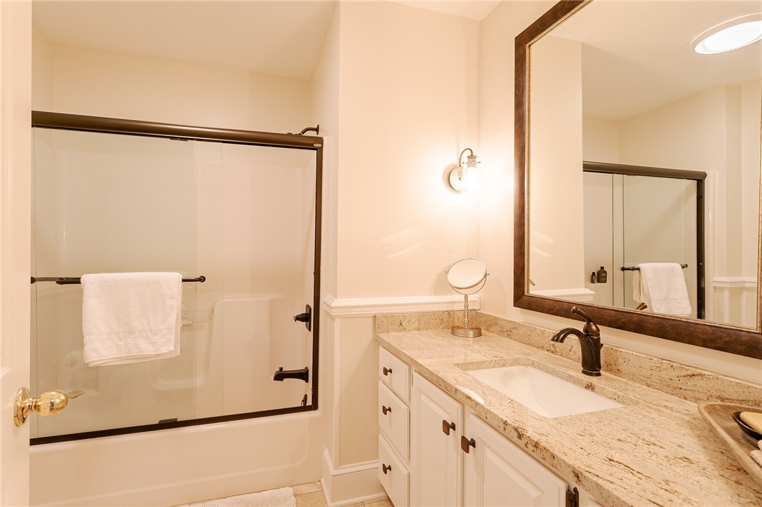 255 Totem Trail Irondequoit, NY 14617 - Photo 25 of 48 Updated hall bath with granite countertop, new tub