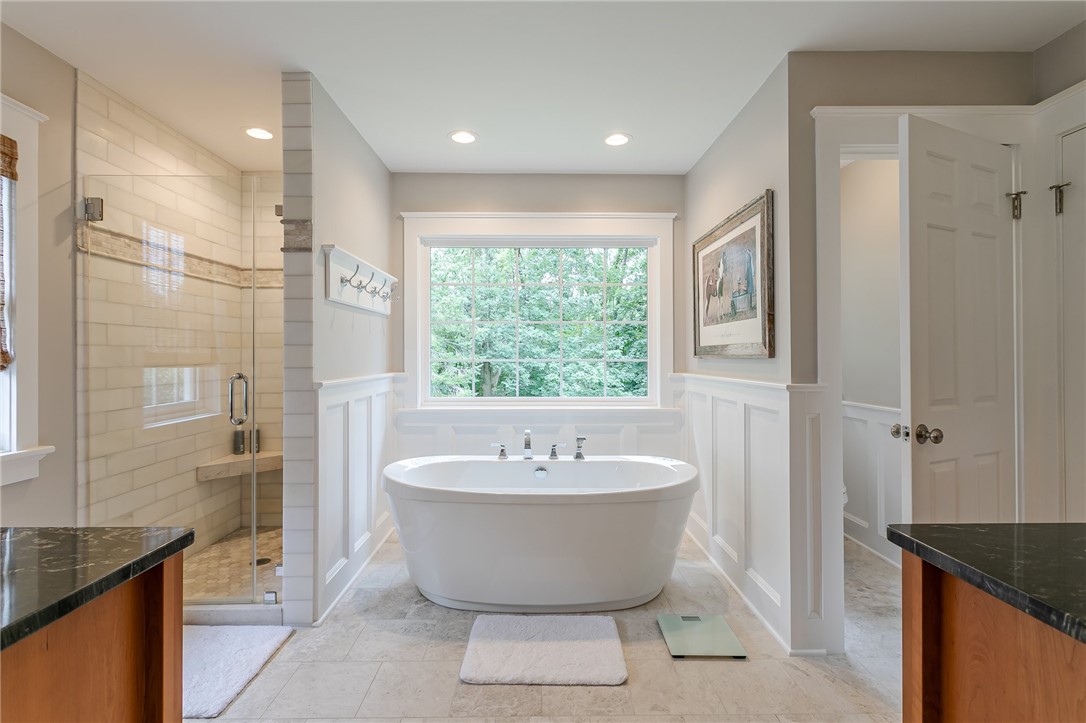 255 Totem Trail Irondequoit, NY 14617 - Photo 31 of 48 Gorgeous Primary Ensuite features soaking tub surr