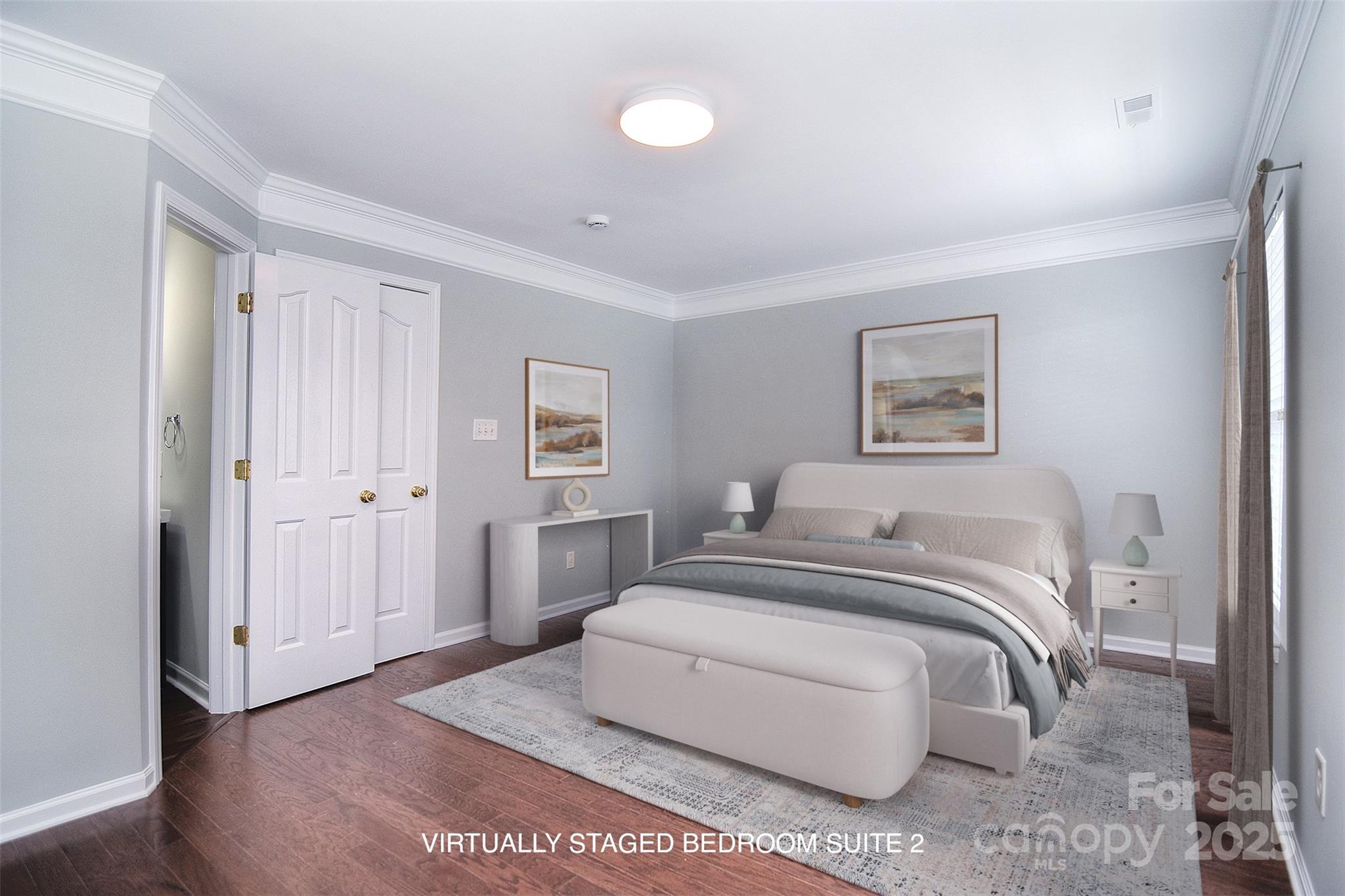 7002 Creft Circle Indian Trail, NC 28079 - Photo 27 of 47 a bedroom with a bed and a painting on the wall