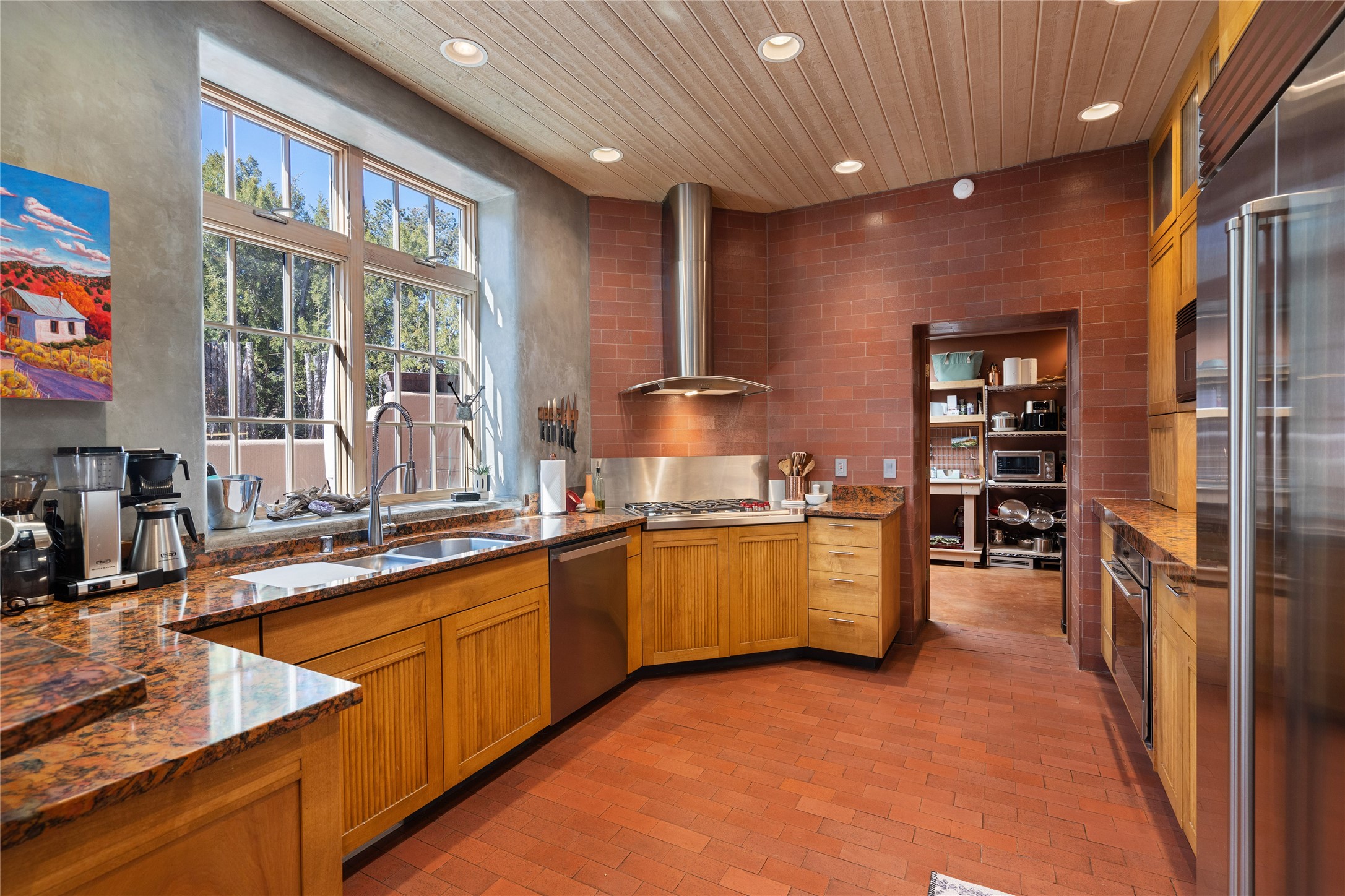 1204 Bandolina Road Santa Fe, NM 87501 - Photo 17 of 69 Kitchen with Wolf range & oven, Sub-Zero fridge