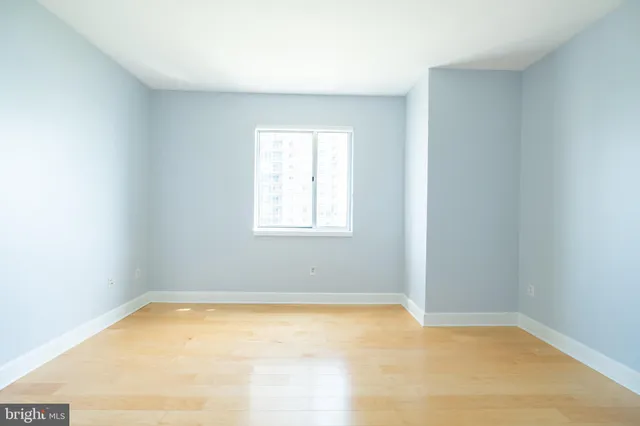 an empty room with a window