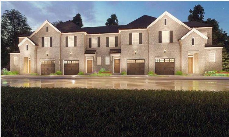 a view of a big house with pool and lawn chairs