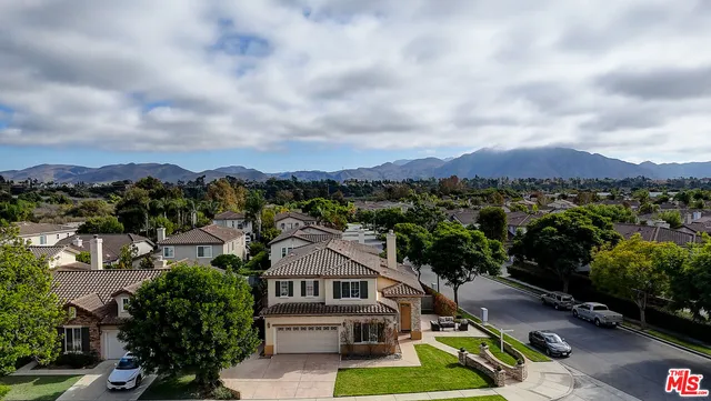a view of city and mountain