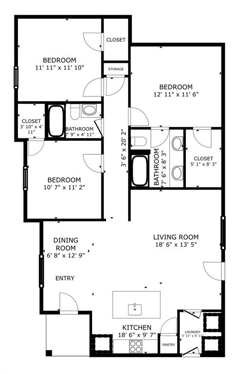 619 Mansfield Road Cleburne, TX 76031 - Photo 19 of 19 Floor plan