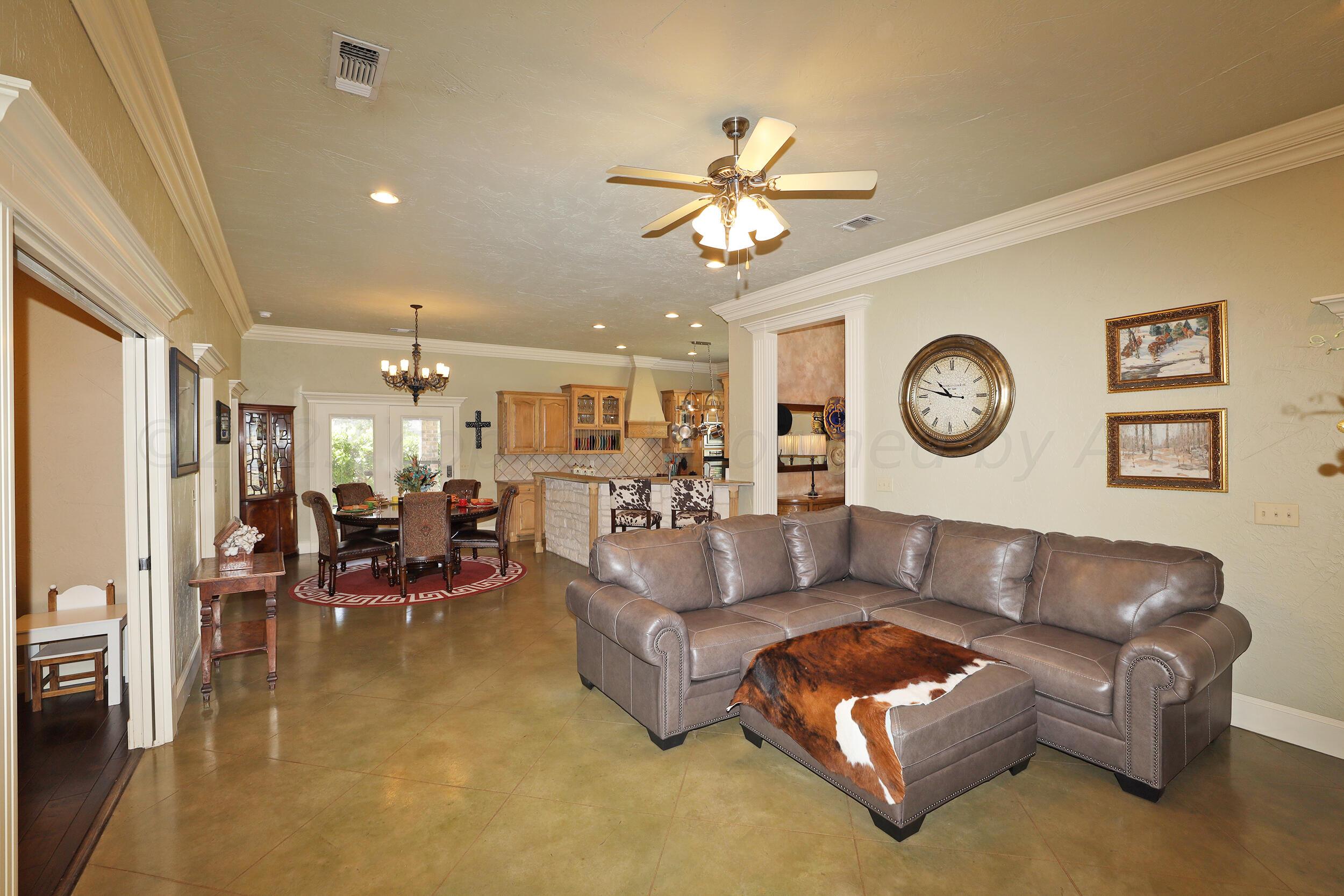 16339 Country Road Canyon, TX 79015 - Photo 14 of 56 Living Area open to Dining & Kitchen