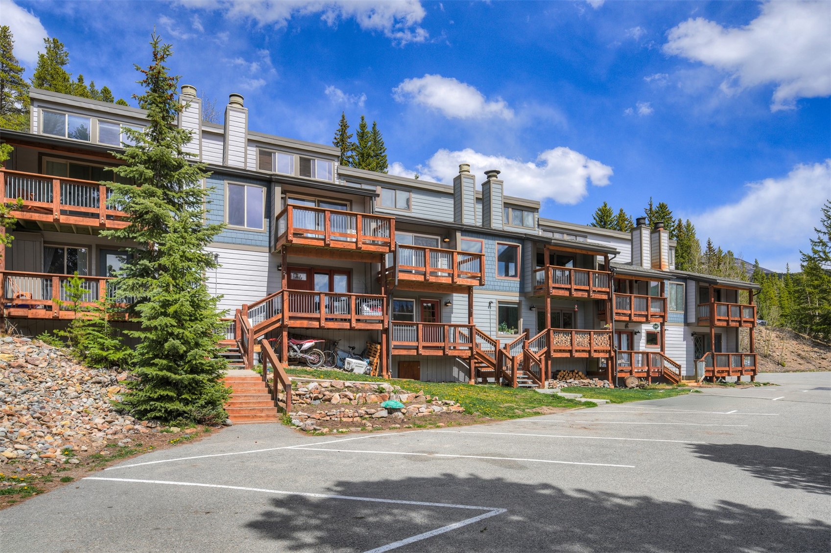 132 Illinois Gulch Road, Unit 3 Breckenridge, CO 80424 - Photo 28 of 32 a front view of a building with street view