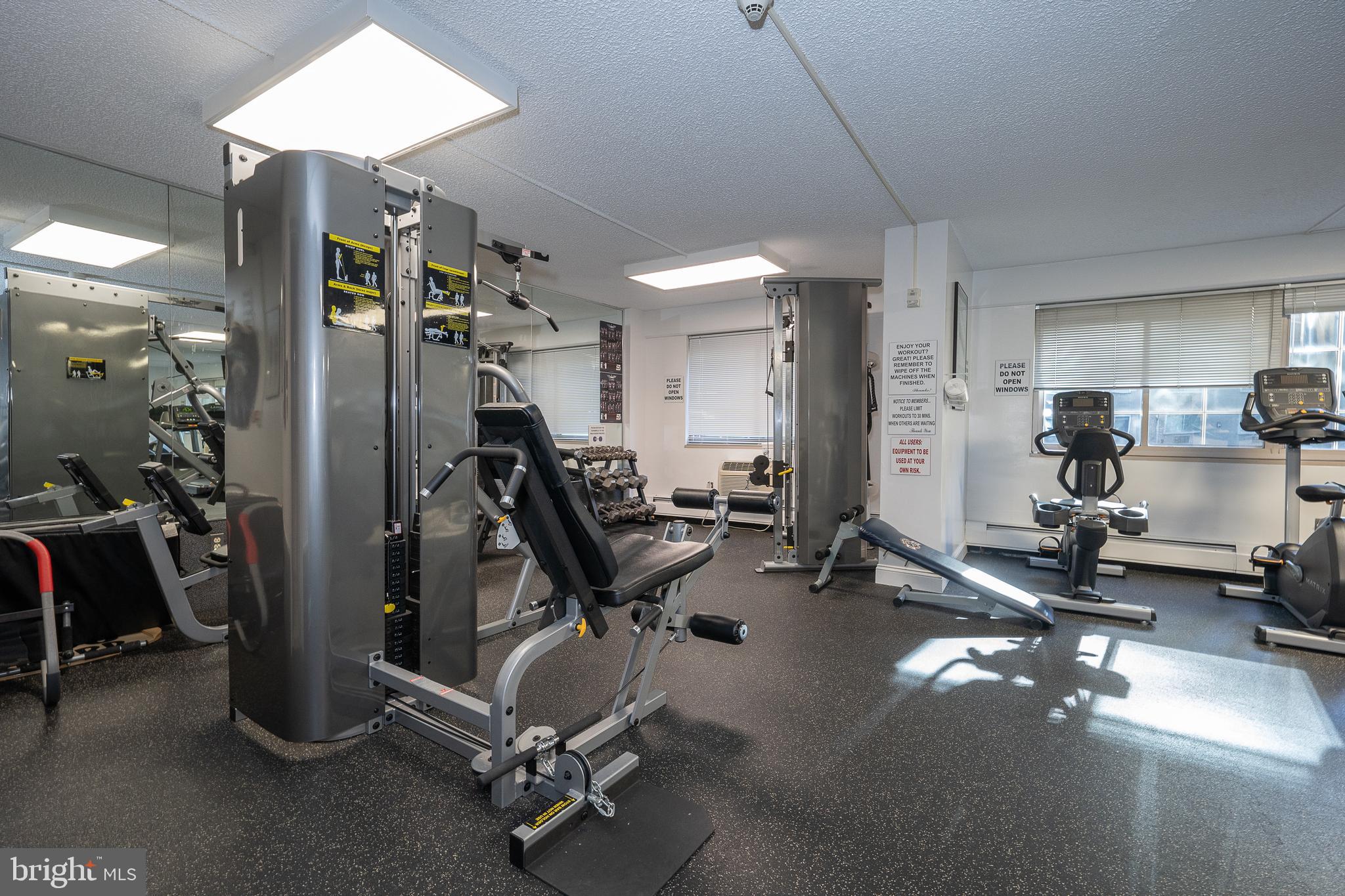 1900 John F Kennedy Boulevard, Unit 1012 Philadelphia, PA 19103 - Photo 19 of 22 a view of a room with gym equipment