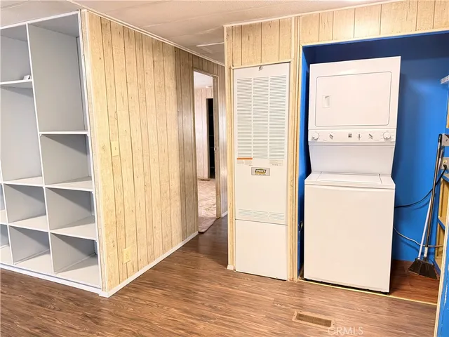 a view of a storage & utility room with a washer and dryer