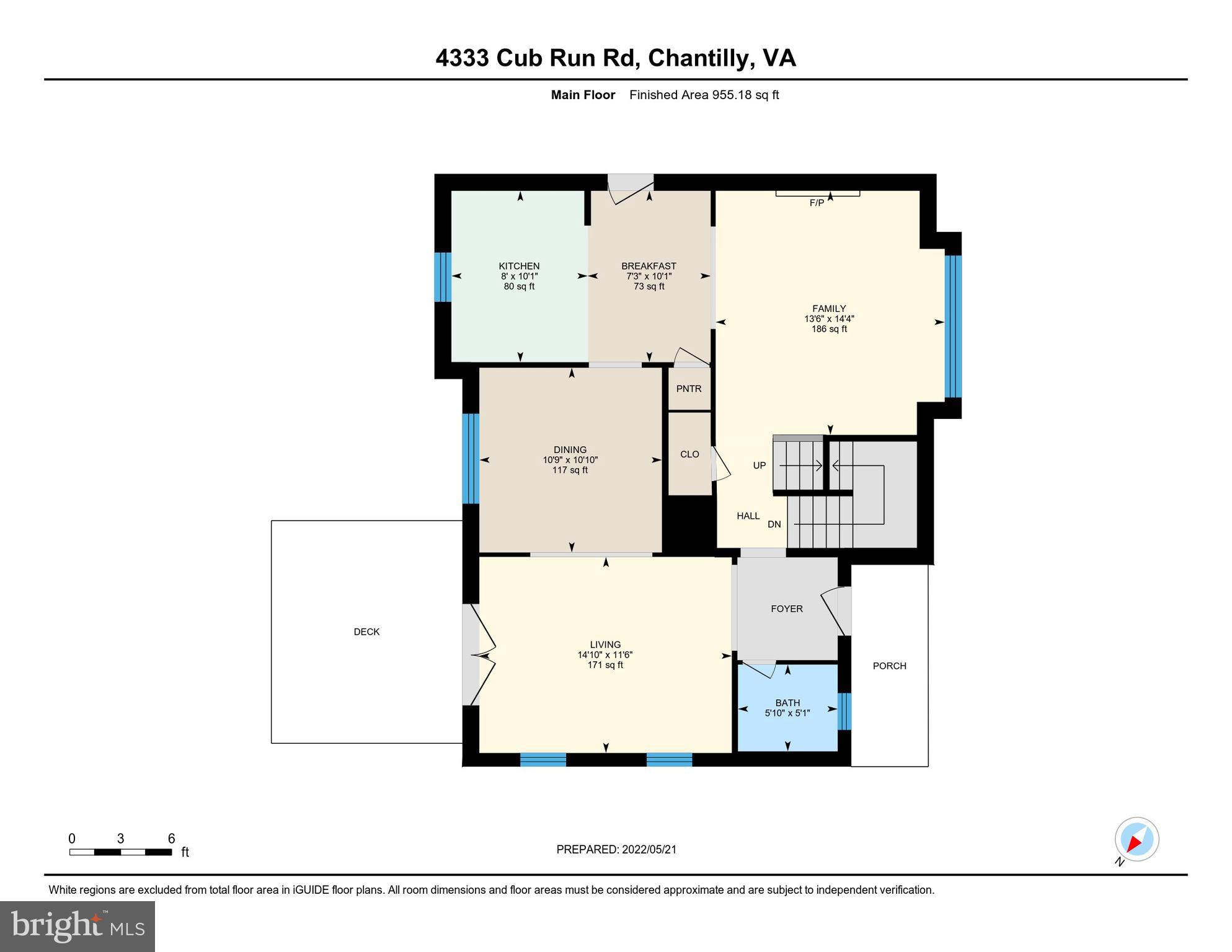 4333 Cub Run Road Chantilly, VA 20151 - Photo 42 of 44 FLOOR PLAN - MAIN LEVEL
