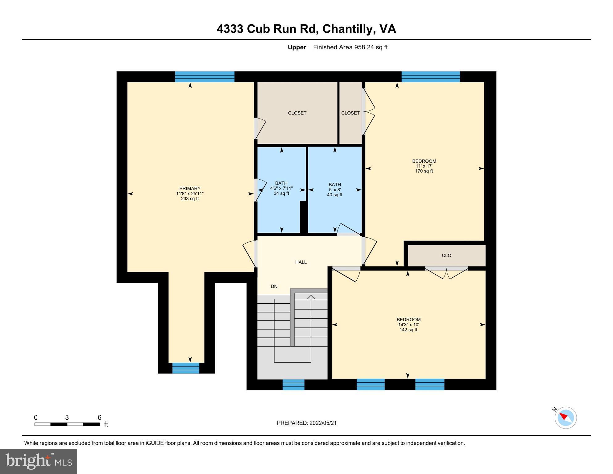 4333 Cub Run Road Chantilly, VA 20151 - Photo 43 of 44 FLOOR PLAN - UPPER LEVEL