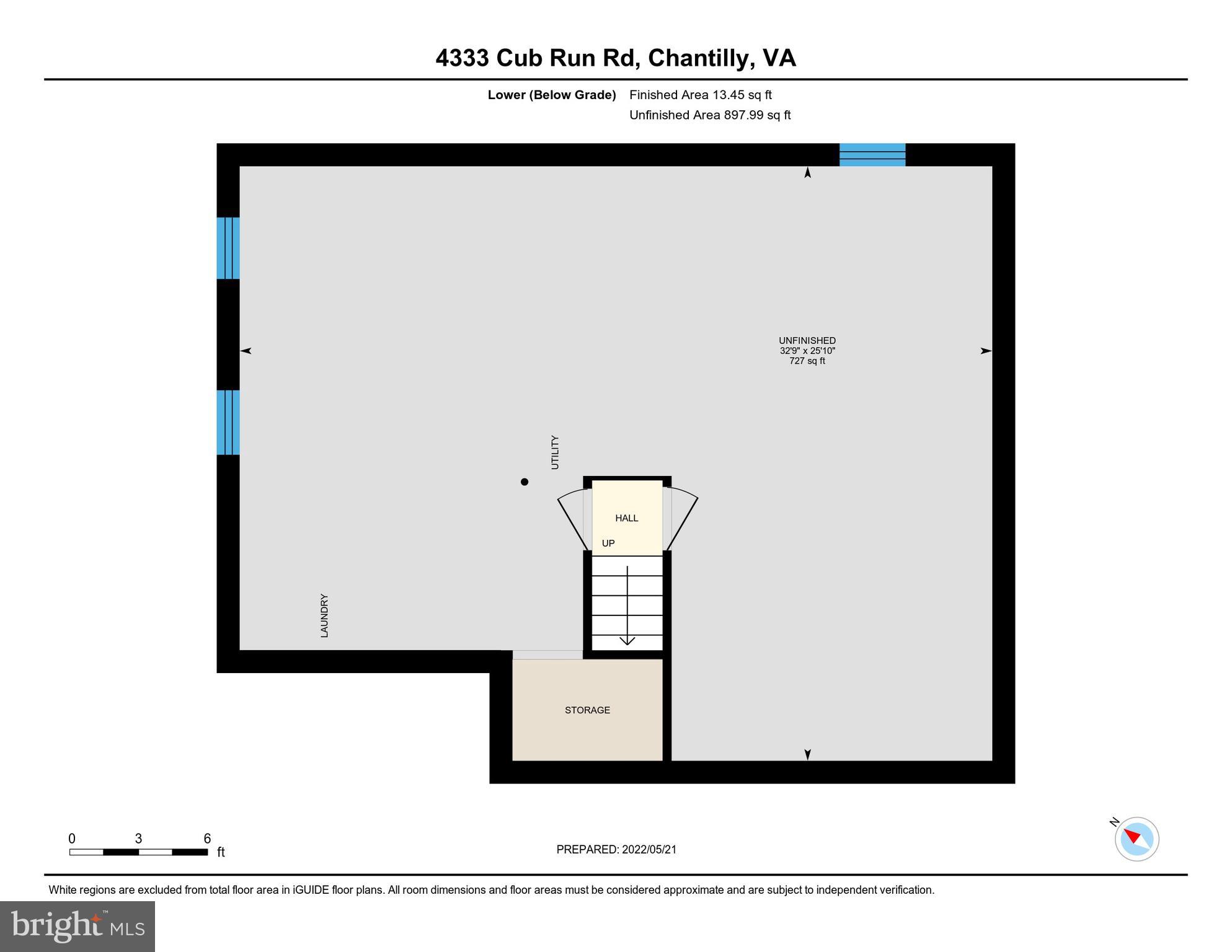4333 Cub Run Road Chantilly, VA 20151 - Photo 44 of 44 FLOOR PLAN - LOWER LEVEL