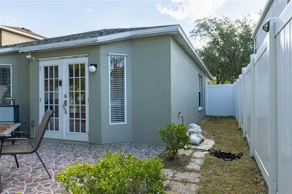 a house with trees in front of it