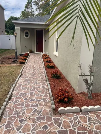 a front view of a house