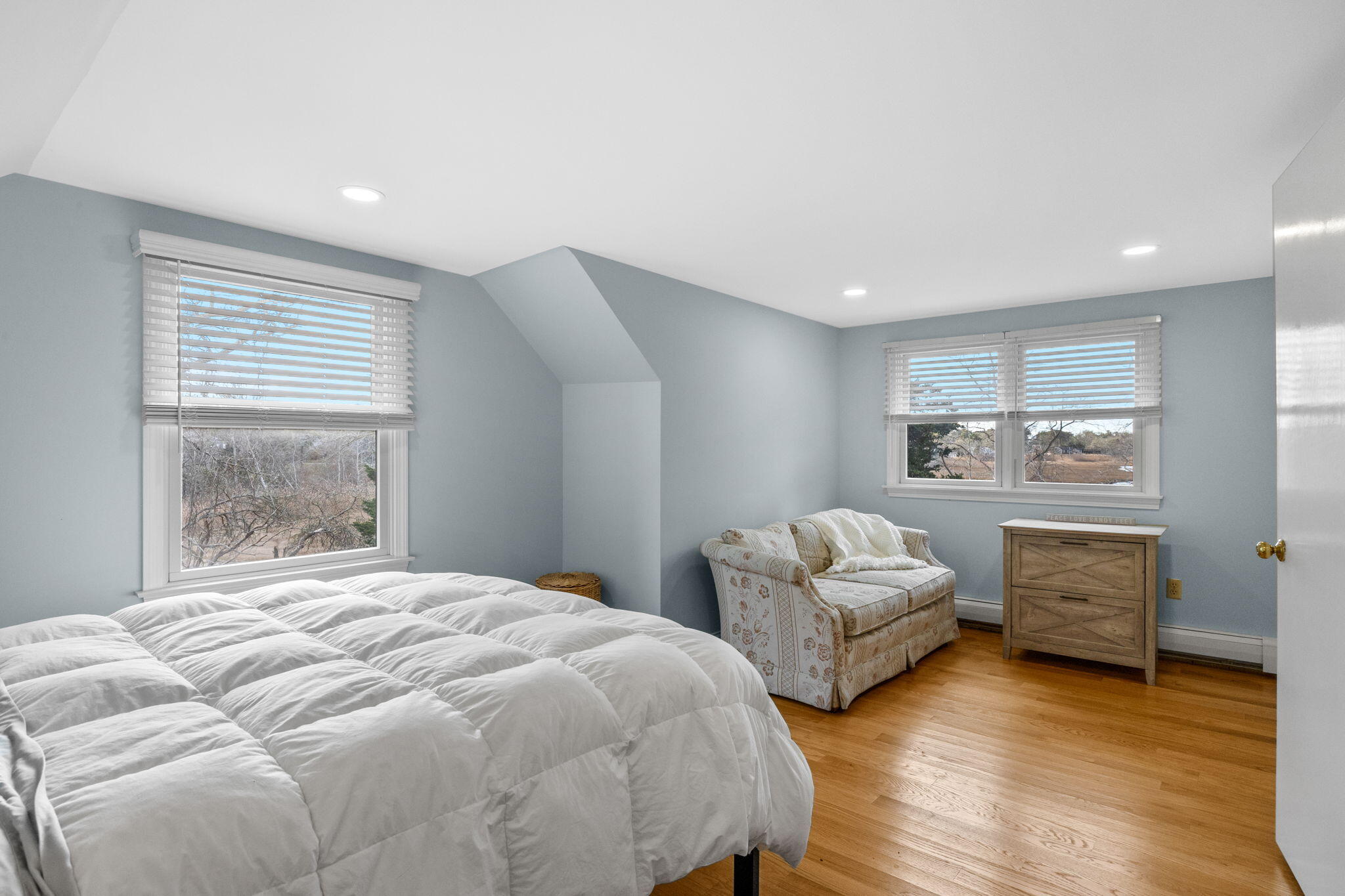 144 Barn Hill Road Chatham, MA 02633 - Photo 18 of 24 a bedroom with two beds and a large window