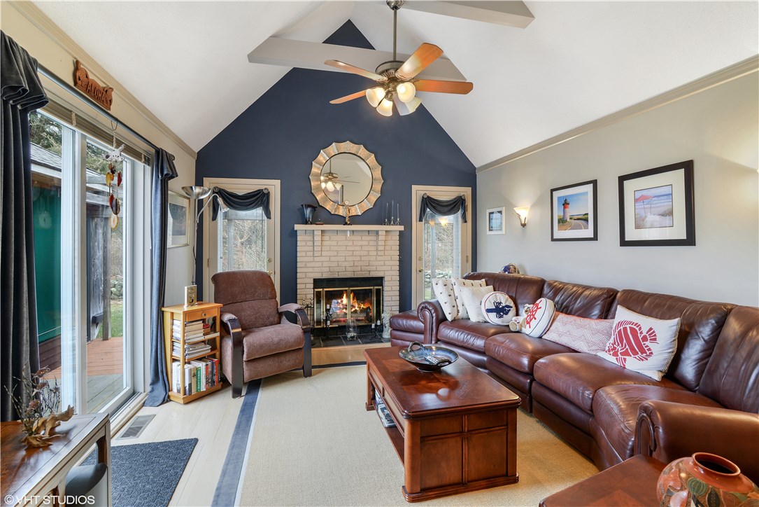 3 Jana Road Westerly, RI 02891 - Photo 7 of 28 Living Room with fireplace and easy access to deck and gazebo
