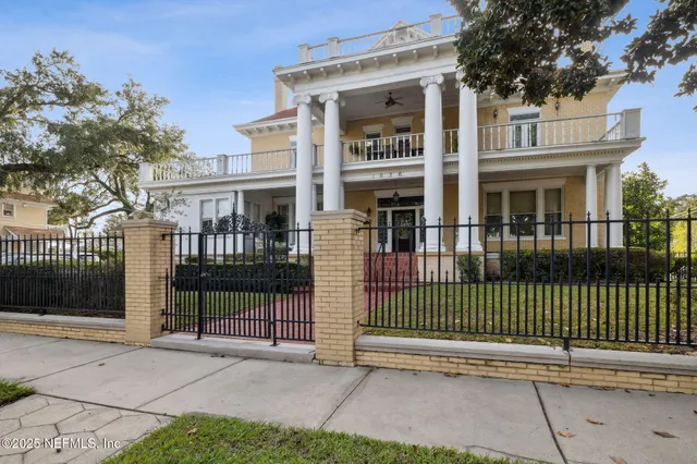 a view of a building with a outdoor space