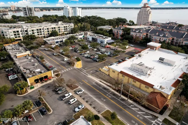 an aerial view of a city