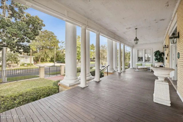 a view of outdoor space with seating area