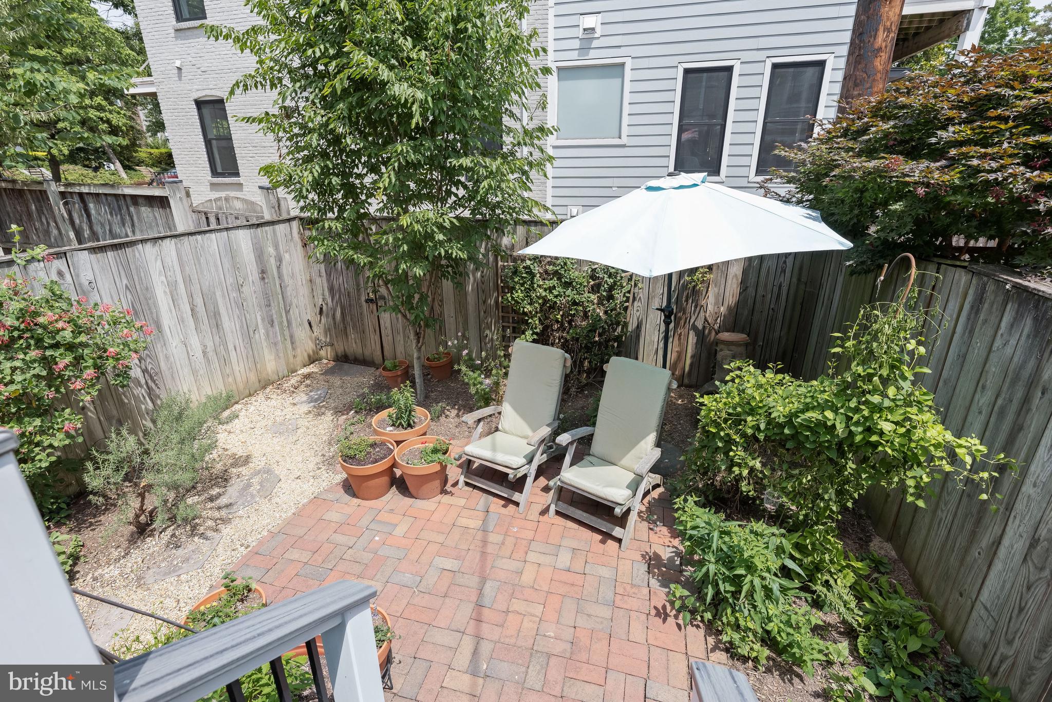 1819 37th Street Northwest Washington, DC 20007 - Photo 19 of 24 Rear patio for more outdoor living