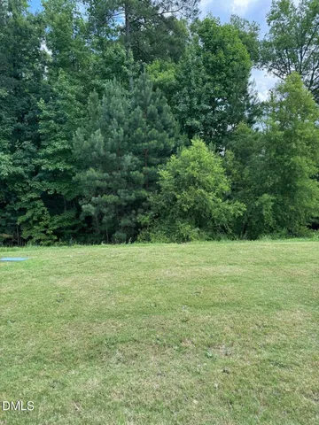 a view of a field with trees