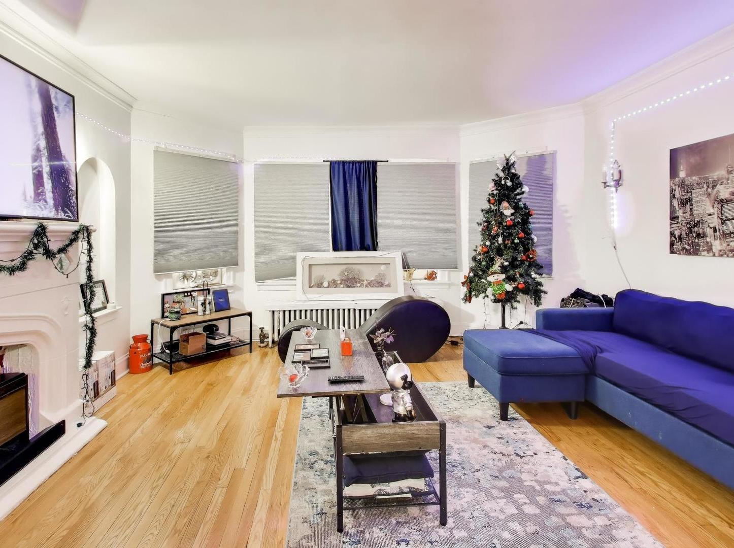 8322 South Sangamon Street Chicago, IL 60620 - Photo 14 of 36 a living room with furniture fireplace and a flat screen tv