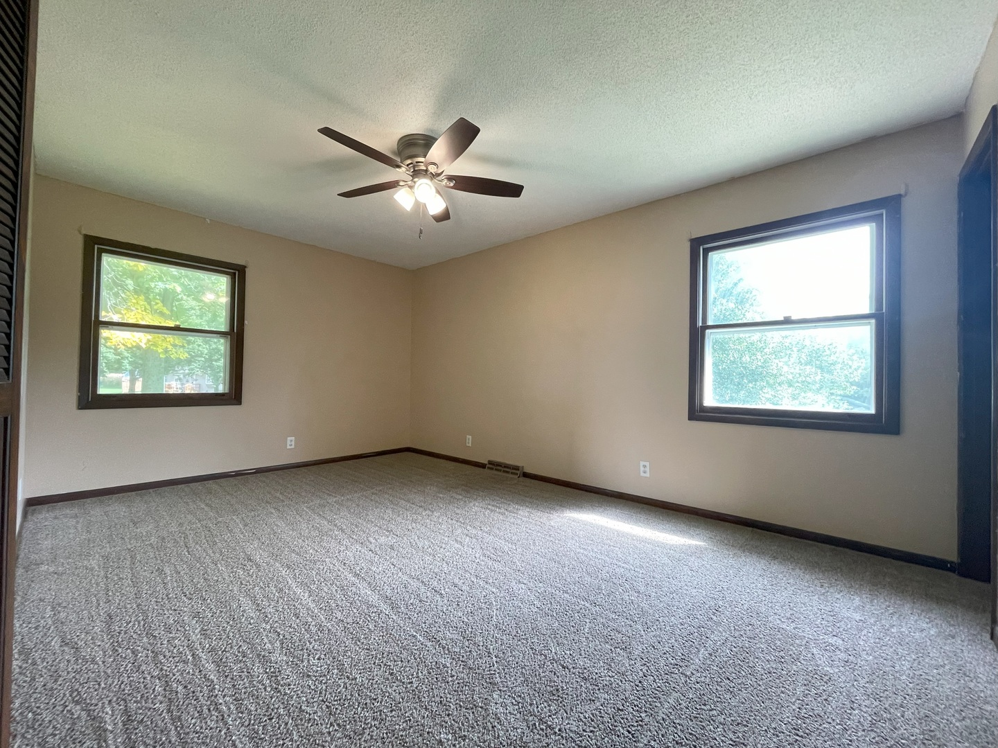 17 Circle Drive Saybrook, IL 61770 - Photo 6 of 17 an empty room with windows and ceiling fan