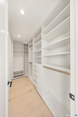 a view of closet with window