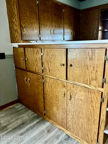 a view of a wooden door