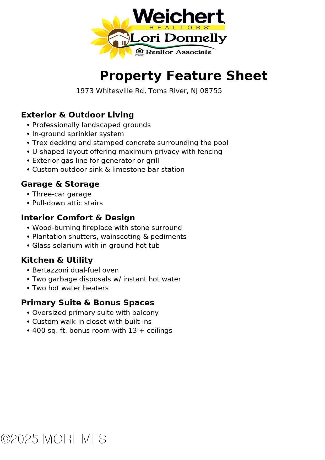 1973 Whitesville Road Toms River, NJ 08755 - Photo 6 of 85 1973_Whitesville_Rd_Feature_Sheet