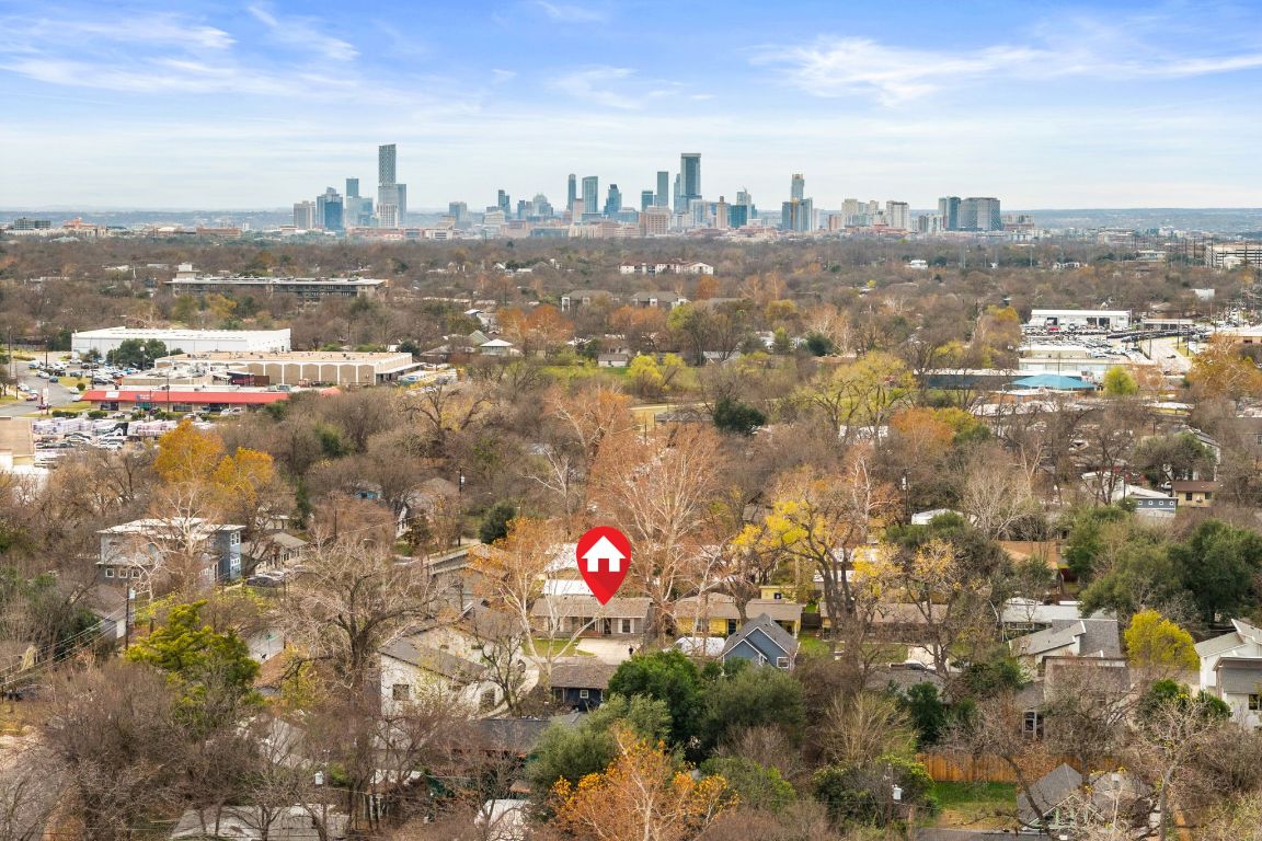 303 Irma Drive, Unit A Austin, TX 78752 - Photo 30 of 35 Bird's eye view of city skyline