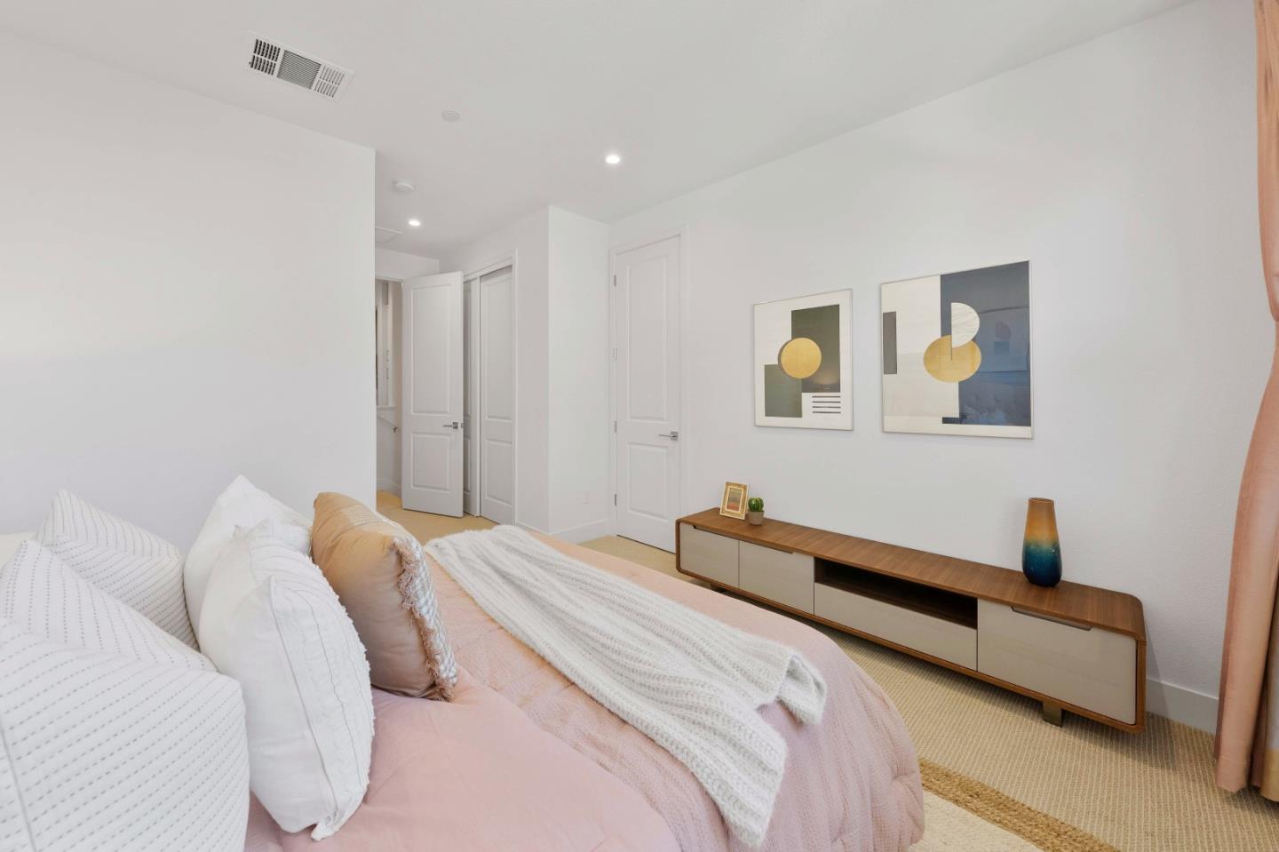 307 Marquetta Circle Mountain View, CA 94043 - Photo 19 of 38 a bedroom with furniture and wooden floor