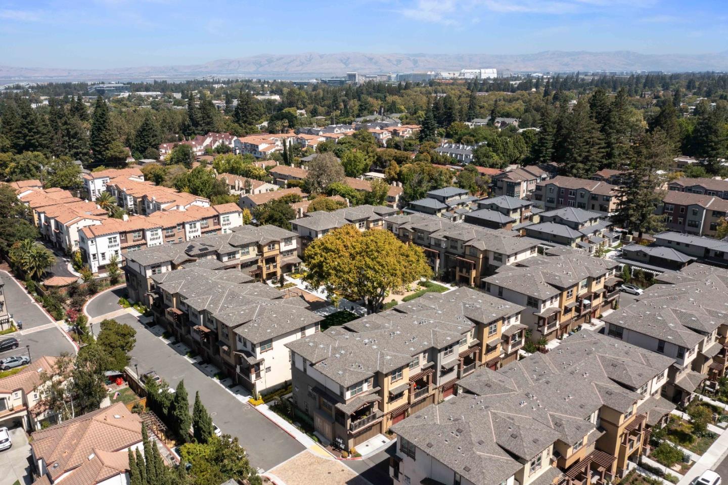 307 Marquetta Circle Mountain View, CA 94043 - Photo 36 of 38 an aerial view of a city with lots of residential buildings