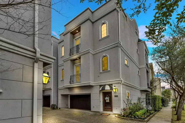 a view of a building with a street