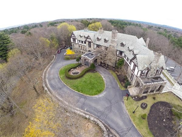 99 Westcliff Road Weston, MA 02493 - Photo 25 of 29 an aerial view of a house with outdoor space and pool