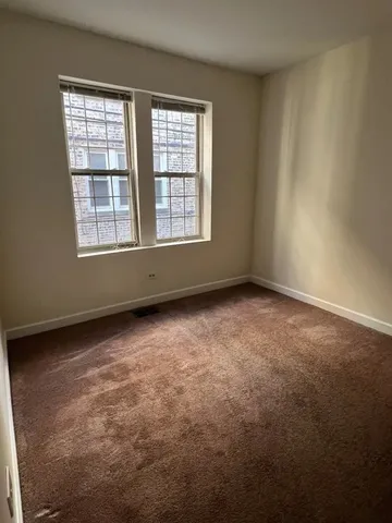 an empty room with a window