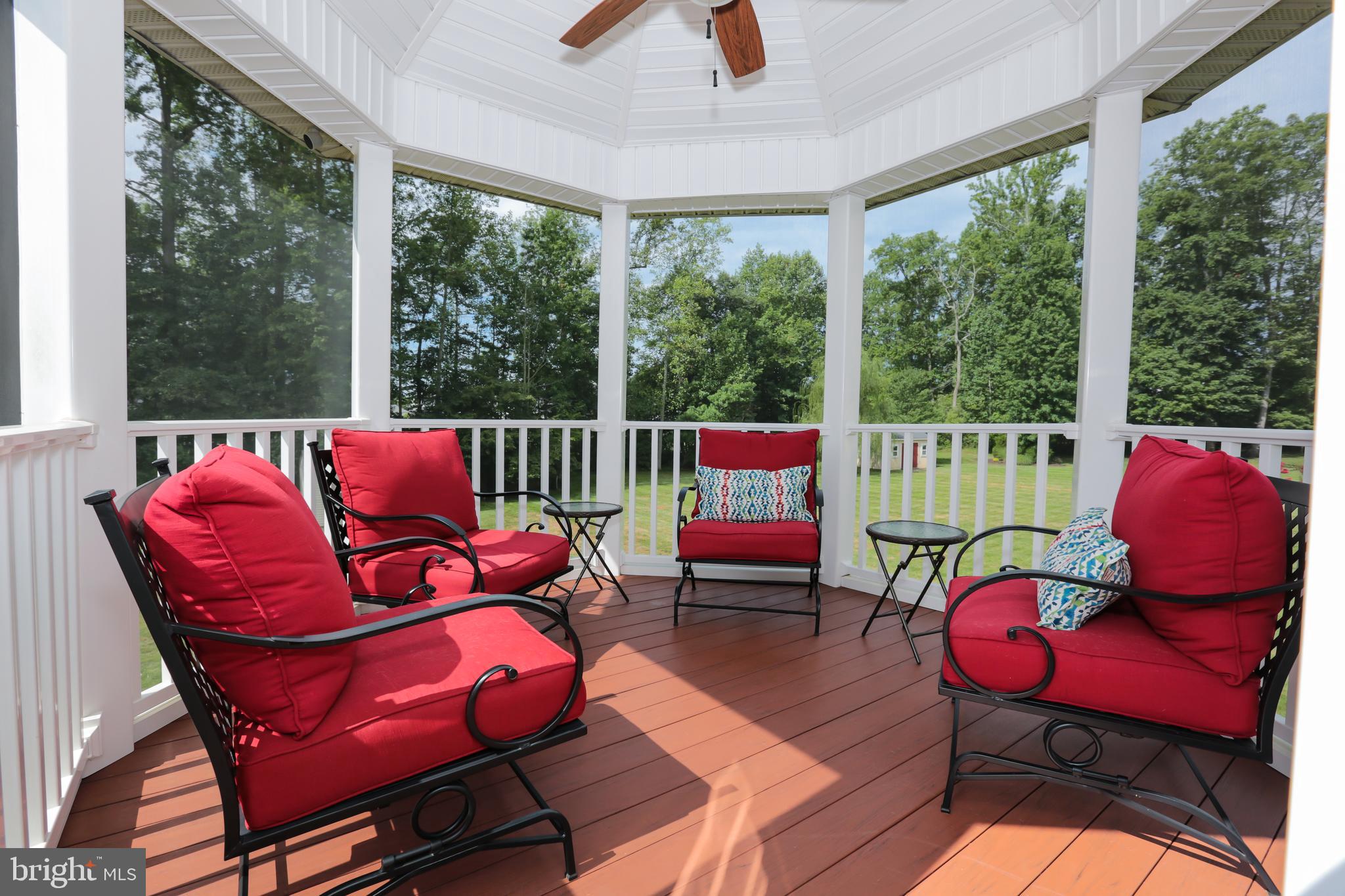4557 Spring Run Road Warrenton, VA 20187 - Photo 57 of 68 Screened In Gazebo with Ceiling Fan