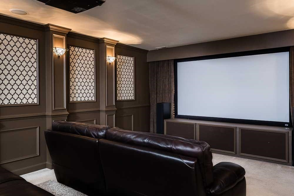8236 Clarks Branch Drive Raleigh, NC 27613 - Photo 24 of 30 The bonus space is all ready for you to come and enjoy a movie or game in. Please see the MLS notes for the details on this incredible home theater system, it will NOT disappoint! Theater Room/Bonus Space