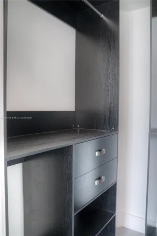 a close view of closet