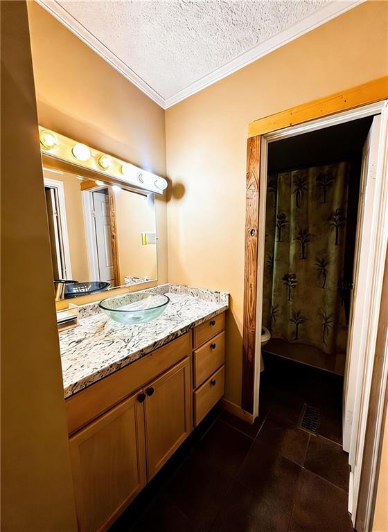 180 Alonzo Cain Road Dahlonega, GA 30533 - Photo 21 of 28 a bathroom with a granite countertop sink and a mirror