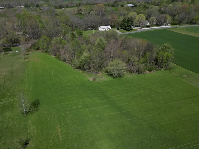a view of a golf course with a field