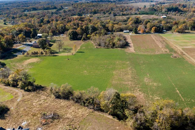 a view of a lake with a city