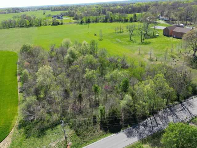 a view of a stadium that has a big yard