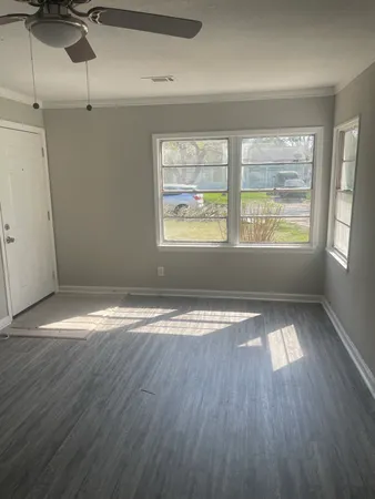 an empty room with a window