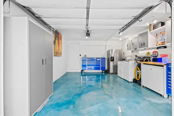 a room with storage and utility