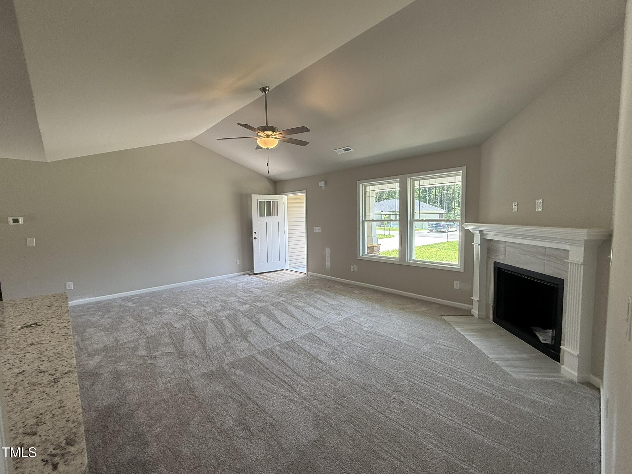 332 Magnolia Run Way Benson, NC 27504 - Photo 3 of 16 an empty room with windows and fireplace