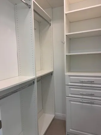 a close view of closet