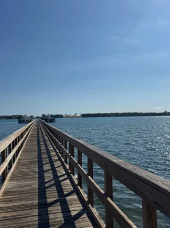 a view of wooden floor with a lake