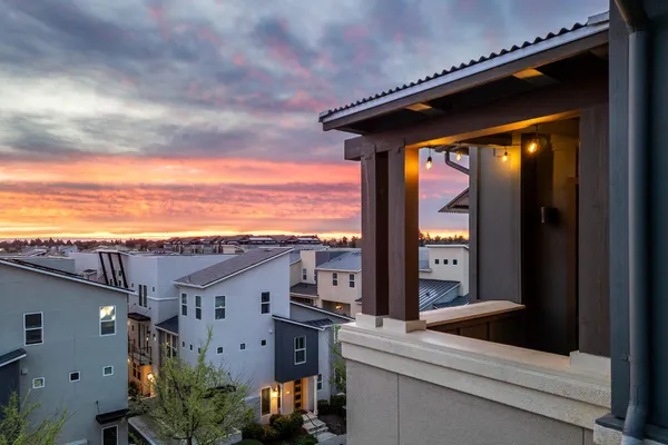 a view of a house with many windows