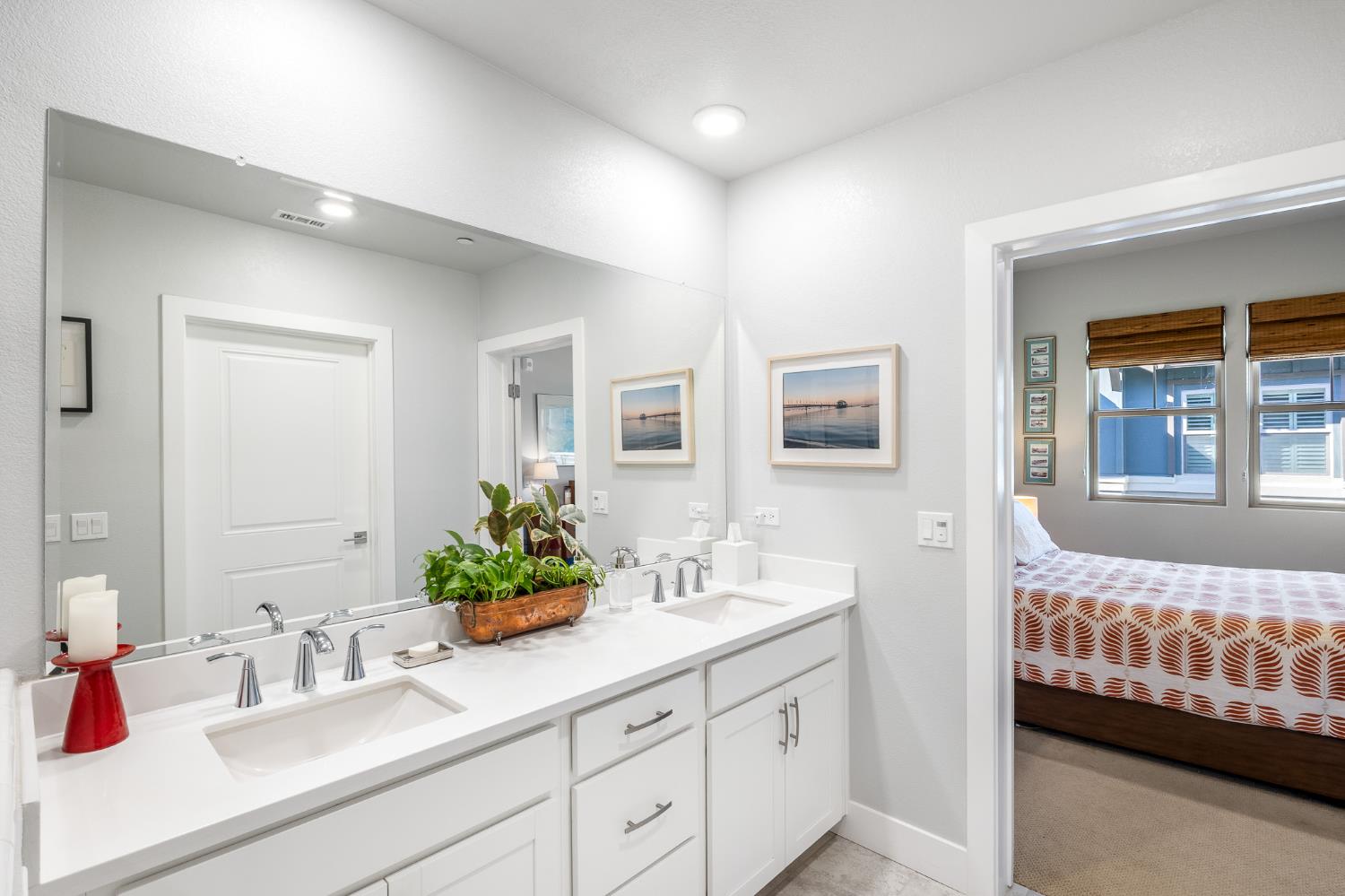 1661 Spring Street, Unit 433 Davis, CA 95616 - Photo 30 of 56 a room with a bed and a mirror